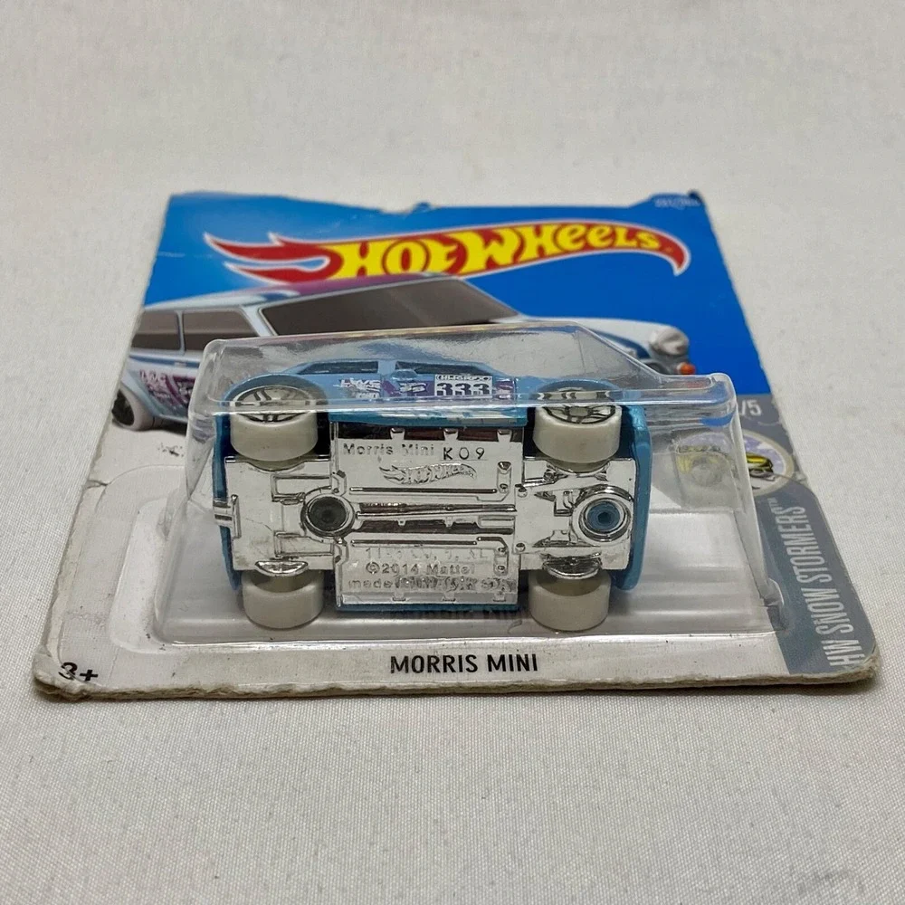 Hot Wheels Mini Morris 231/365 Light Blue HW Snow Stormers 2/5 Die-cast 1:64 Car